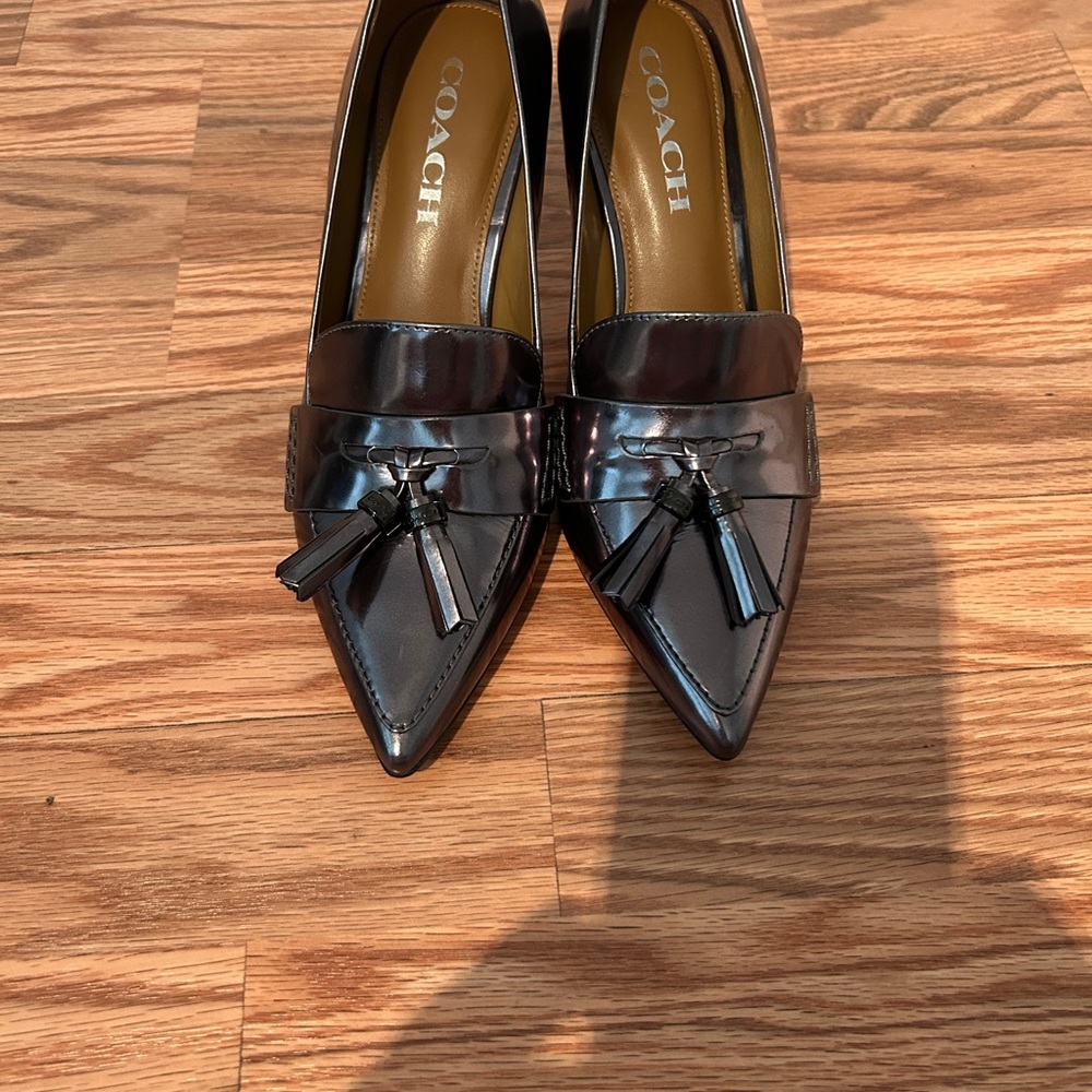Coach Metallic Patent Leather Heels